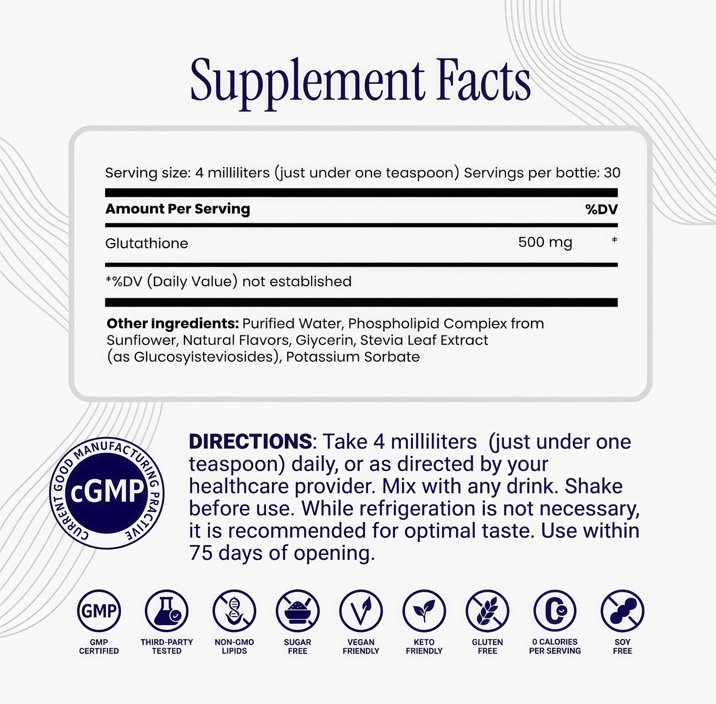 Rho Nutrition Liposomal Glutathione -Ultra High Absorption LiquidGlutathione Supplement -SupportsNatural Detoxification, lmmune System,Skin Health, Mental Clarity & Overall Well-Being